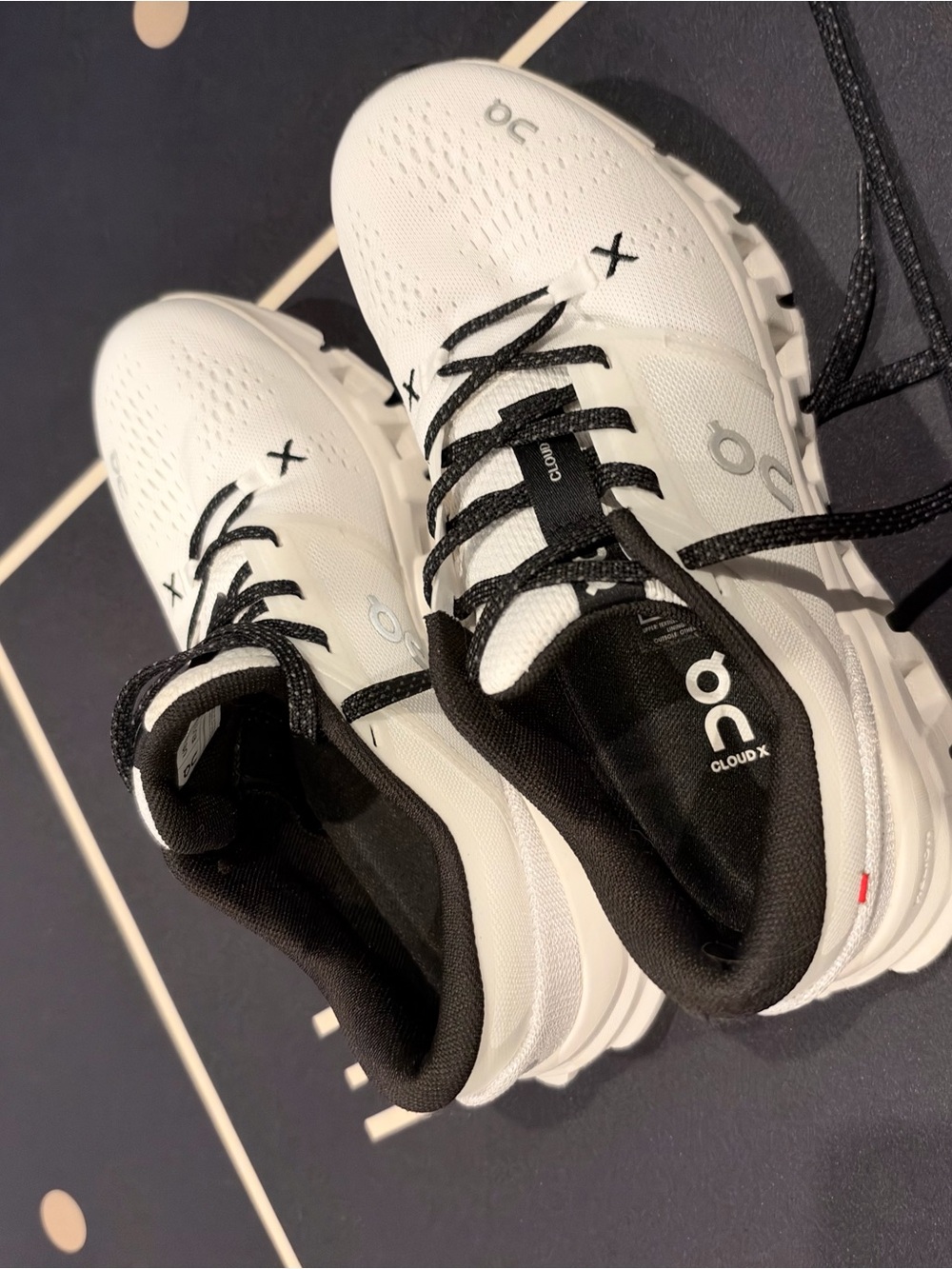 On Running Cloud X Women’s Sneakers in White and Black